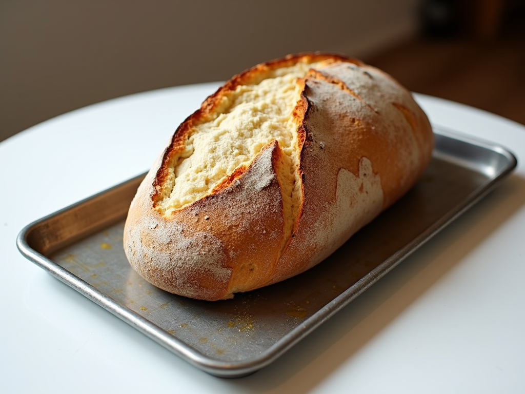 Fresh baked sourdough bread loaf